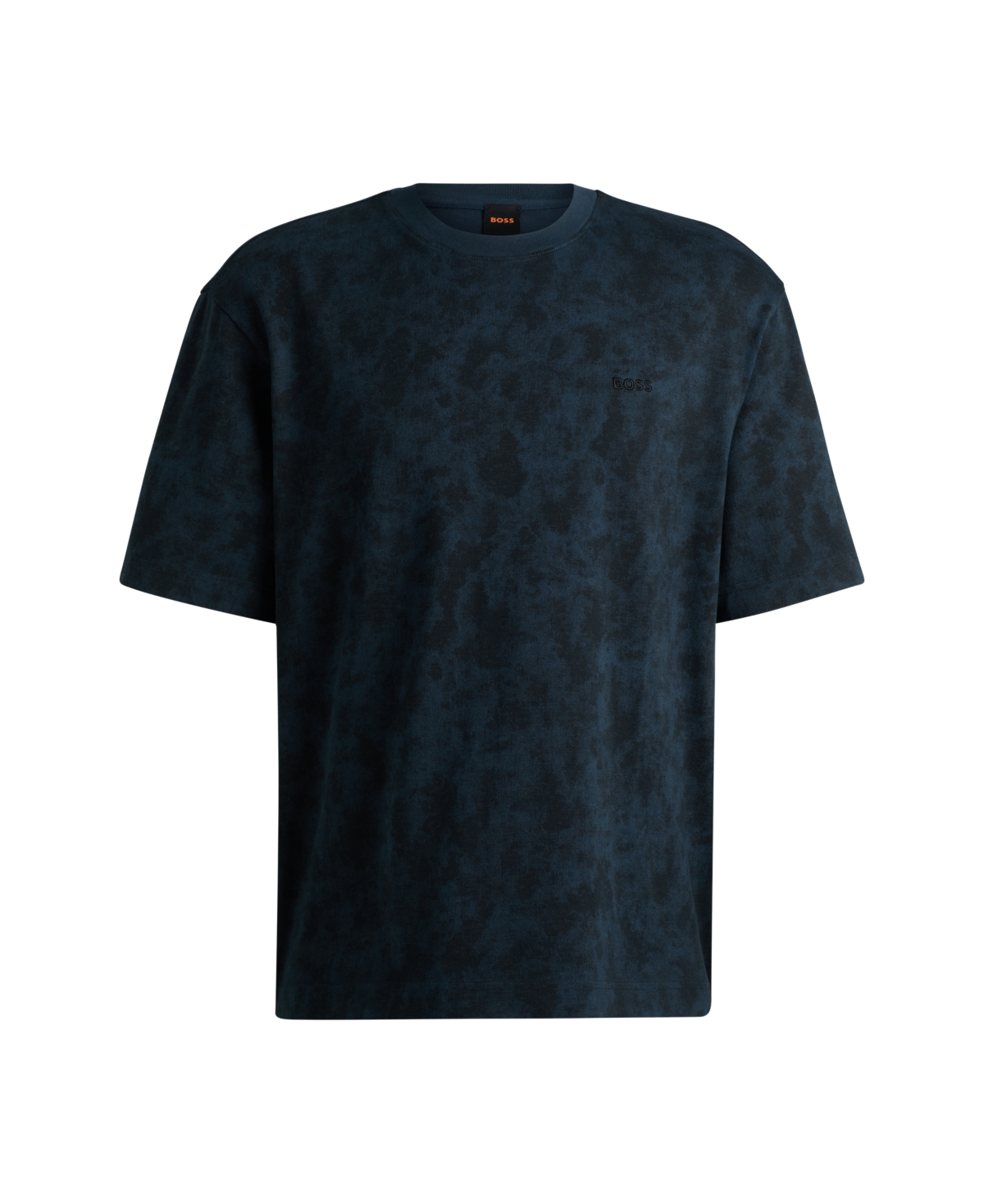 Shop Hugo Boss Boss By  Men's All-over Seasonal Print T-shirt In Open Blue