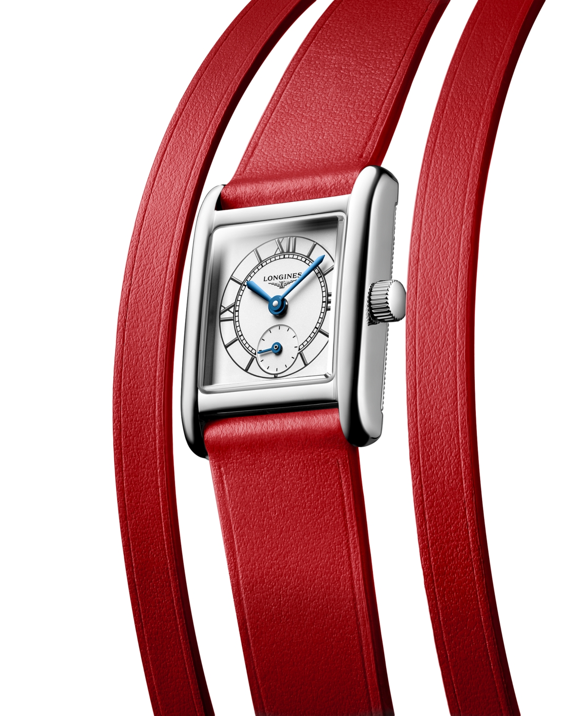 Longines Women's Swiss Mini Dolcevita Three-Row Leather Strap Watch 29mm