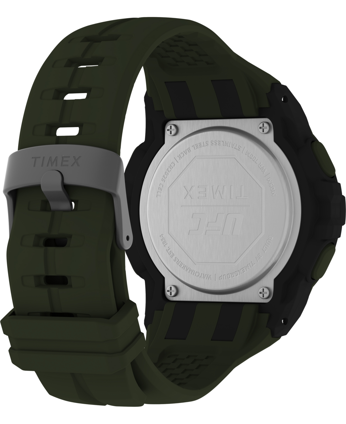Shop Timex Men's Ufc Rush Digital Green Polyurethane Strap 52mm Round Watch
