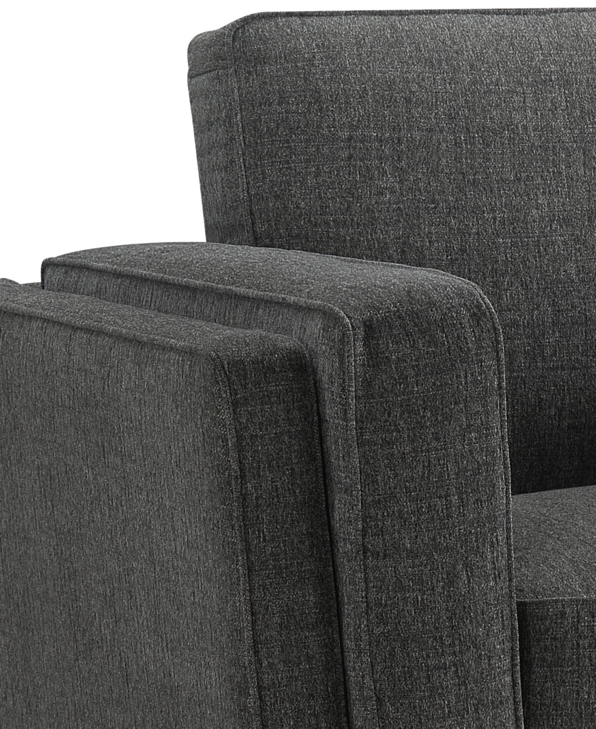 Shop Abbyson Living Venice 42" Modern Fabric Chair In Charcoal