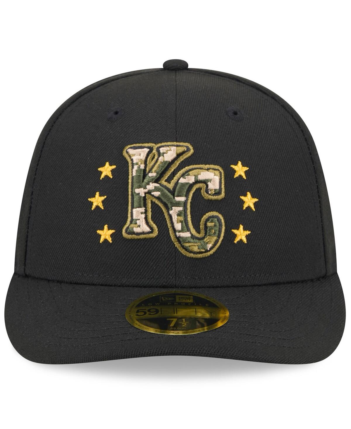 New Era Men'sKansas City Royals 2024 Armed Forces Day Low Profile 59FIFTY Fitted Hat - Black