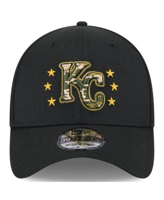 Men's Black Kansas City Royals 2024 Armed Forces Day 39THIRTY Flex Hat