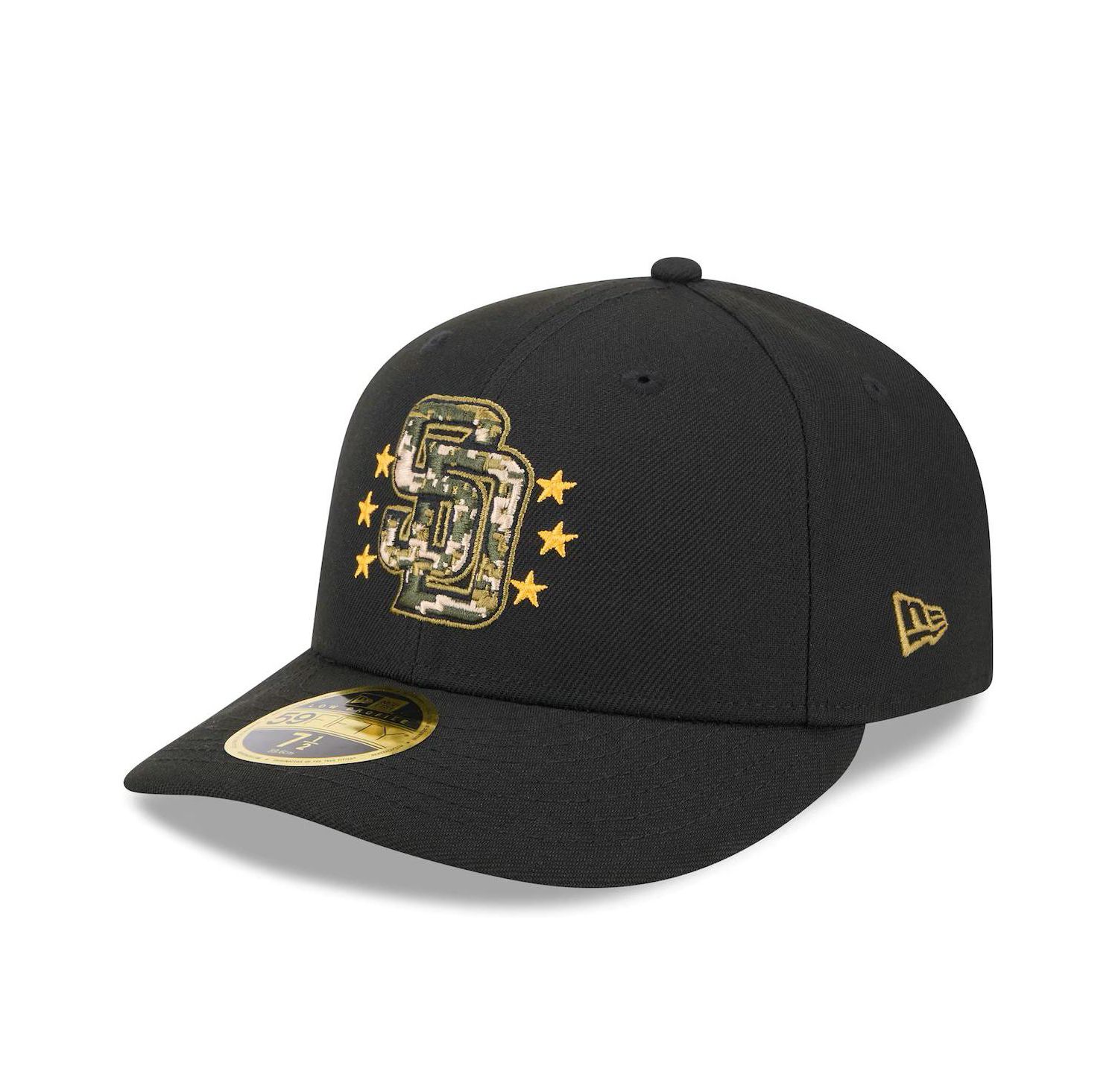 Men's Black San Diego Padres 2024 Armed Forces Day Low Profile 59FIFTY Fitted Hat