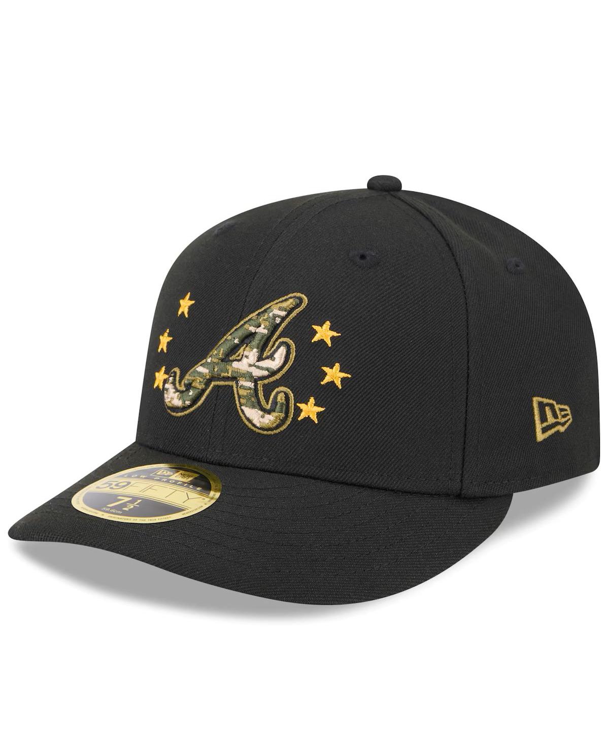 New Era Men's Black Atlanta Braves 2024 Armed Forces Day Low Profile 59fifty Fitted Hat In Black