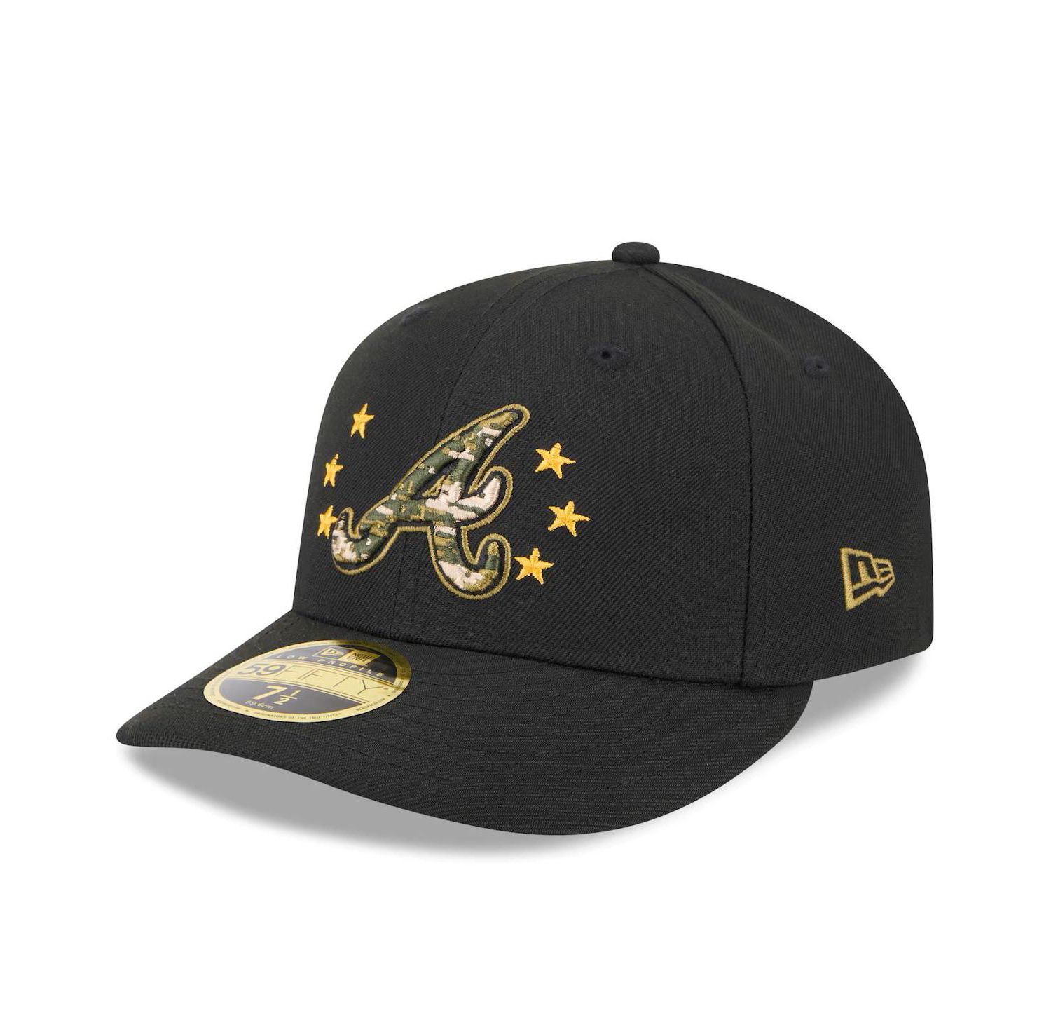 Men's Black Atlanta Braves 2024 Armed Forces Day Low Profile 59FIFTY Fitted Hat