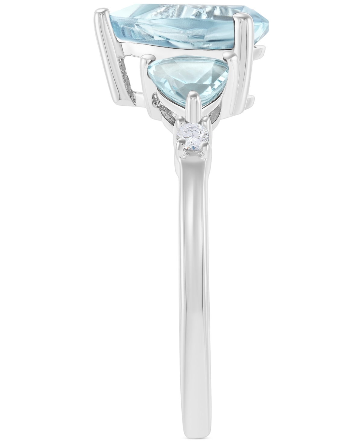 Macy's Aquamarine (1-7/8 Ct. T.w.) & Diamond (1/20 Ct. T.w.) Ring In 14k White Gold In Aquamarine
