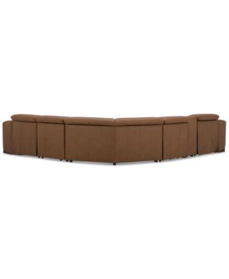 Lovro 6-Pc. Leather Sectional with 3 Power Motion Chairs & 1 Console, Created for Macy's
