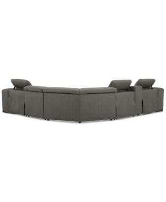 Lovro 6-Pc. Leather Sectional with 3 Power Motion Chairs & 1 Console, Created for Macy's