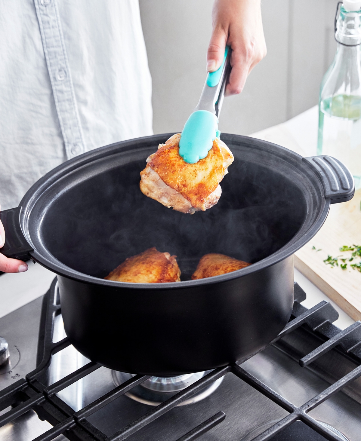 Greenlife Cook Duo Healthy 6qt Ceramic Nonstick Slow Cooker In White