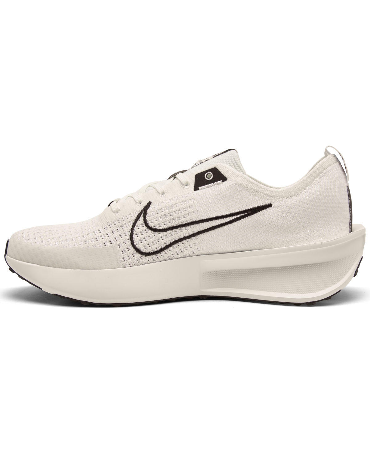 Shop Nike Men's Interact Run Running Sneakers From Finish Line In Sail,black