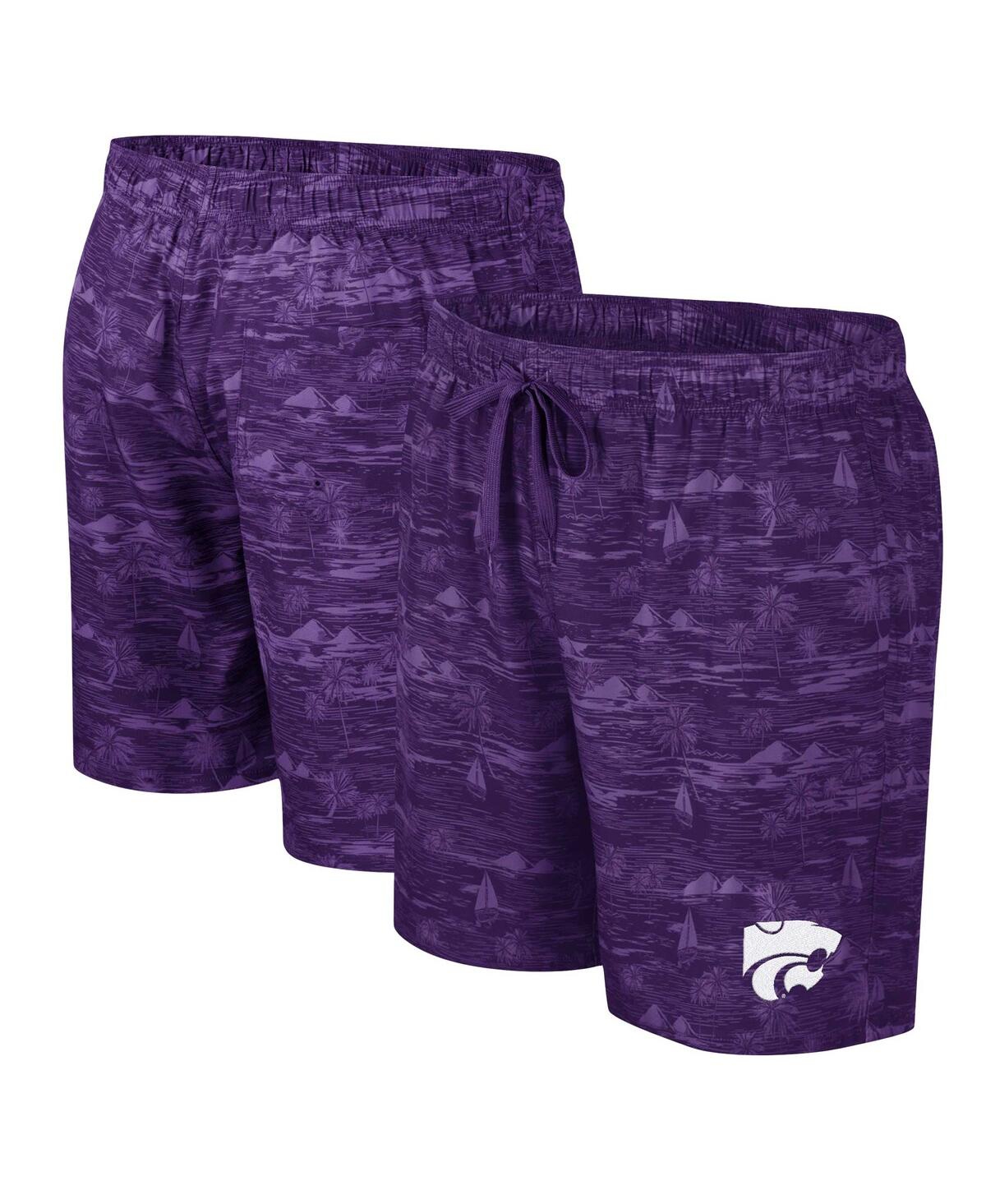 Men's Purple Kansas State Wildcats Ozark Swim Shorts - Purple