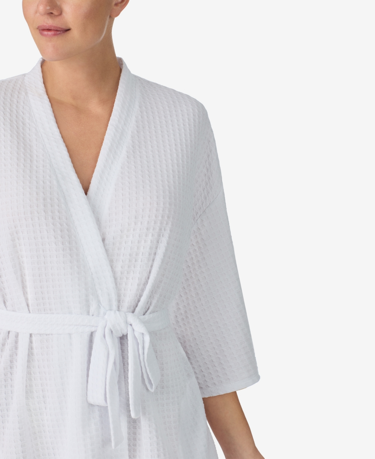 Ellen Tracy Women's 3/4 Kimono Sleeve Short Robe