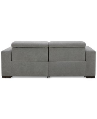 Nevio 2-Pc. Fabric Power Headrest Sectional with 2 Power Motion Chairs