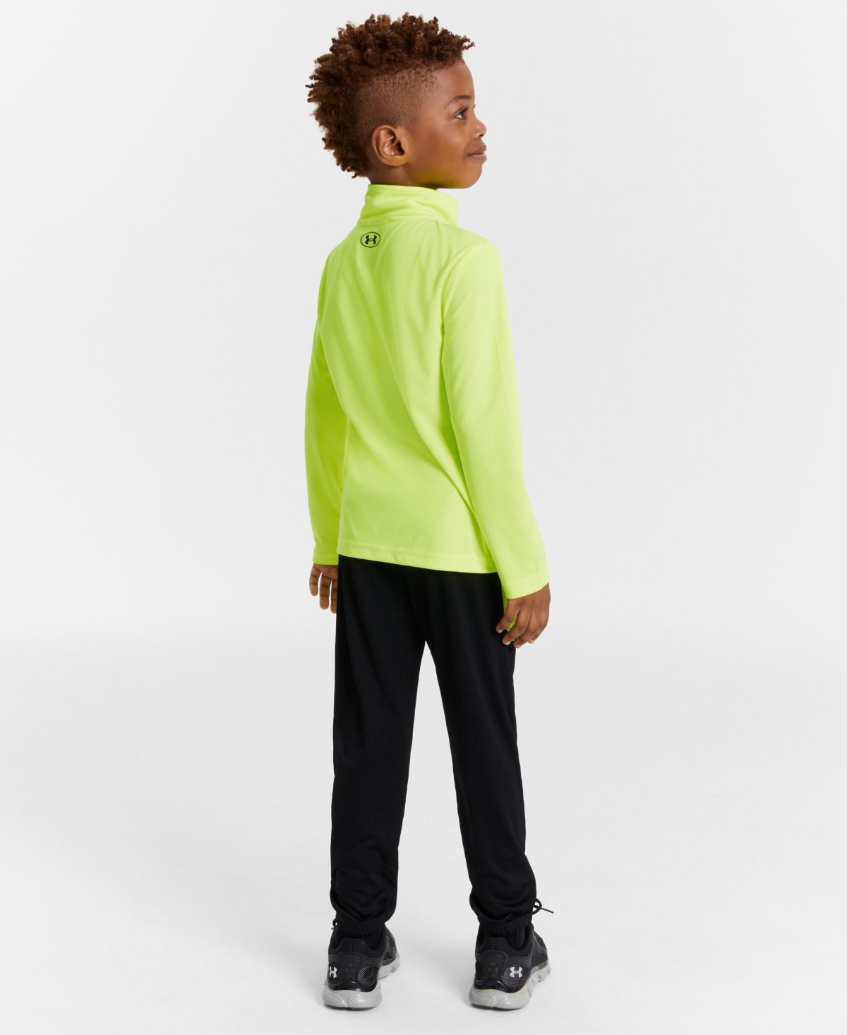Under Armour Toddler and Little Boys 2-Pc. Quarter-Zip Tech Pullover & Tapered Joggers Set - Hi-vis Yellow
