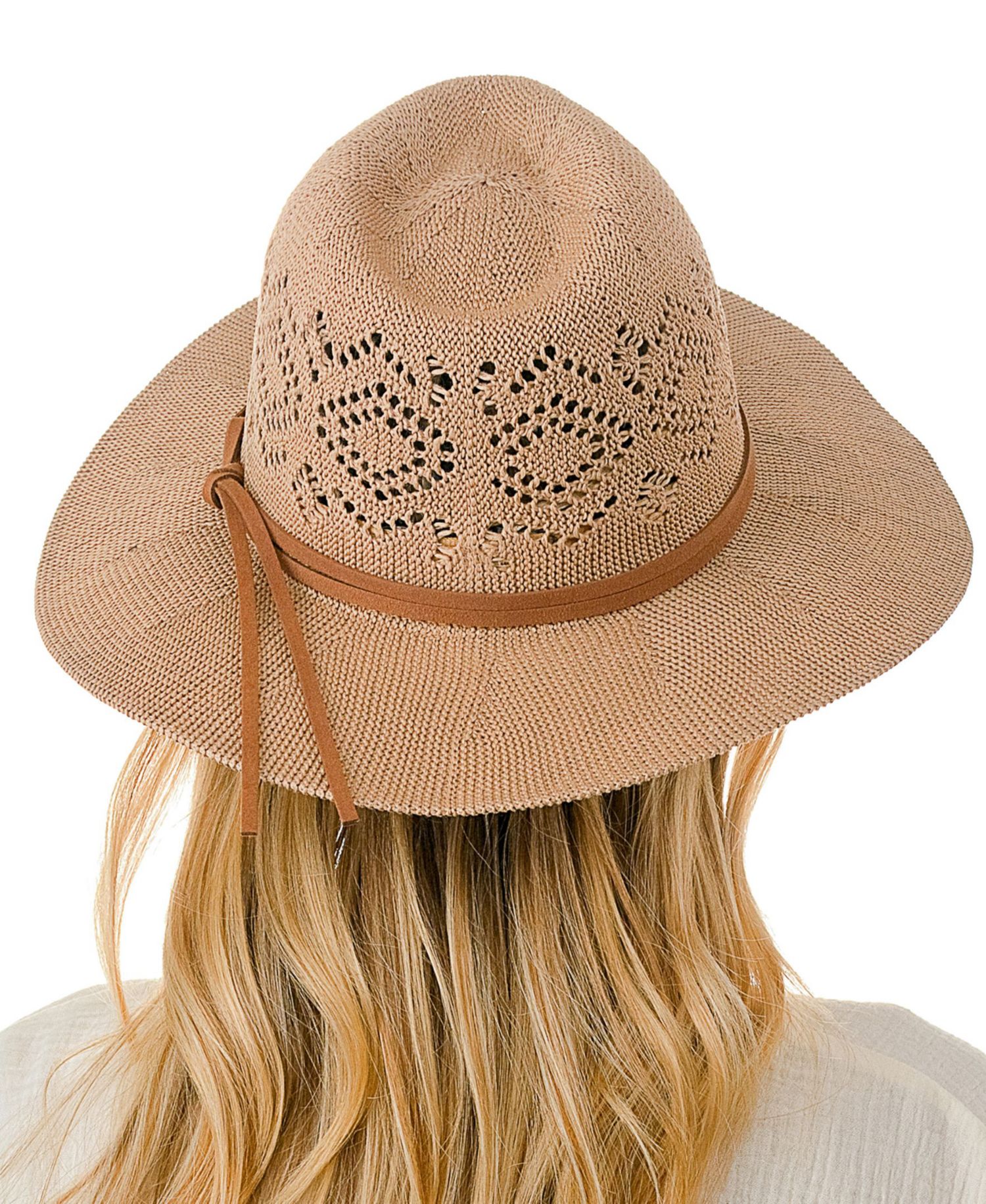 Women's Packable Panama Hat with Suede Trim