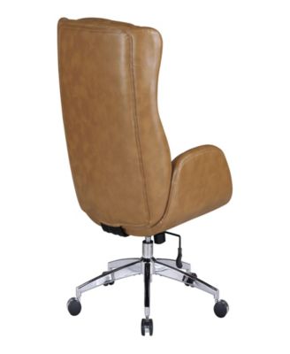 Office Star Blanchard Office Chair in Nutmeg Leatherette Upholstery