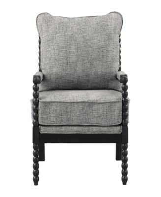 Office Star Eliza Black Spindle Chair with Graphite Fabric