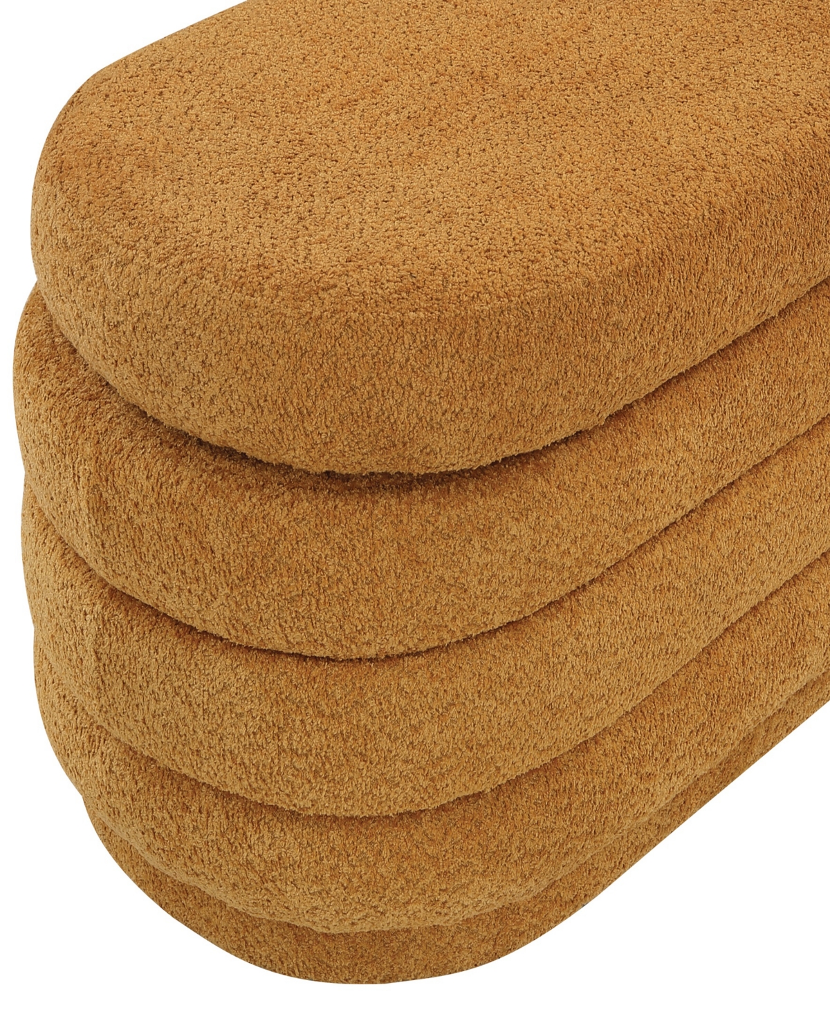 Osp Home Furnishings Office Star Clifford Storage Bench In Medallion Sherpa Fabric In Marigold