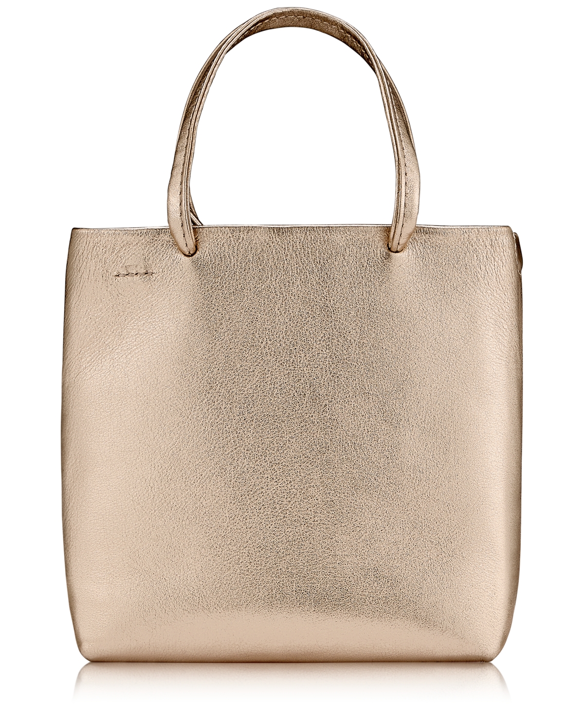 Shop Gigi New York Sydney Mini Leather Shopper Bag In White Gold