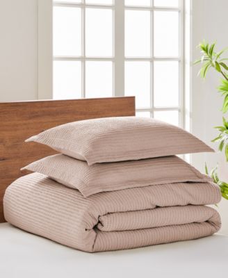 Home Cloud Waffle Textured 3-Pc. Comforter Set, Full/Queen