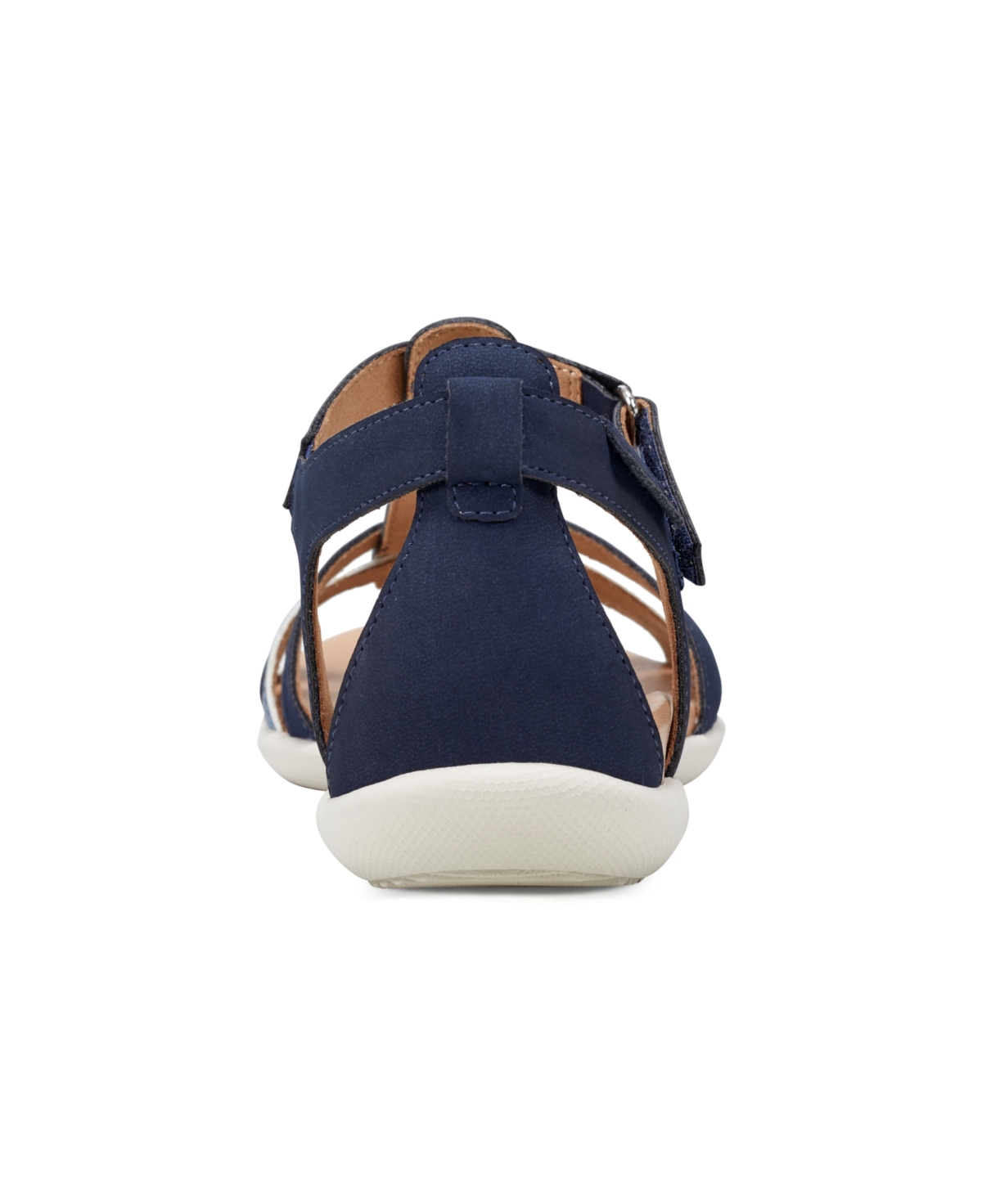 Easy Spirit Women's Leia Round Toe Strappy Flat Sandals - Pearlized Blue
