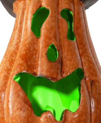 8" Halloween Jack O' Lantern with LED Lights, Orange