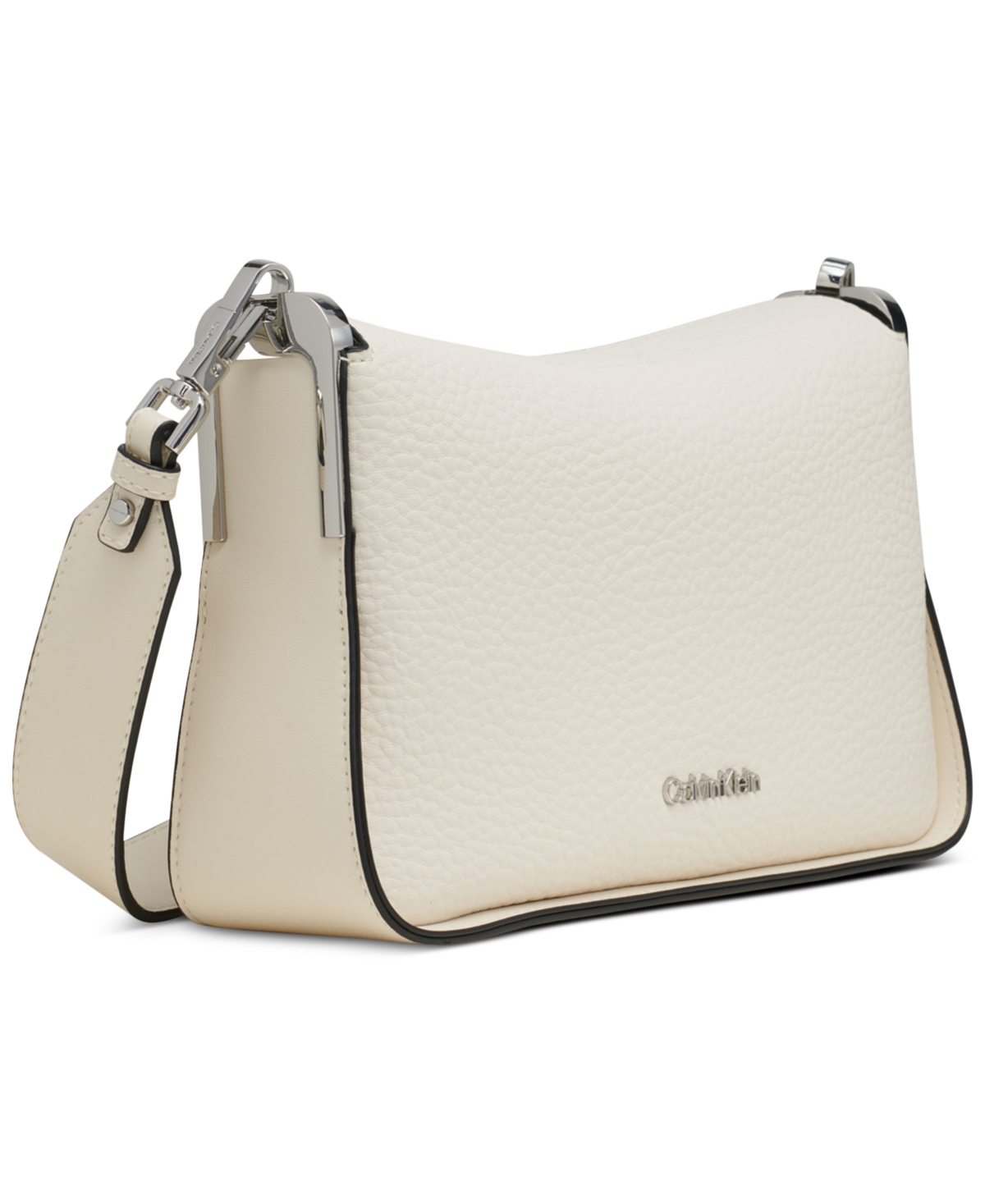 Calvin Klein Fay Demi Shoulder With Magnetic Top Closure In Cherub Wht