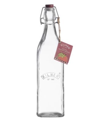 Set of 6 Square Clip Top Bottles