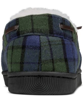 Men's Plaid Moccasin Slippers