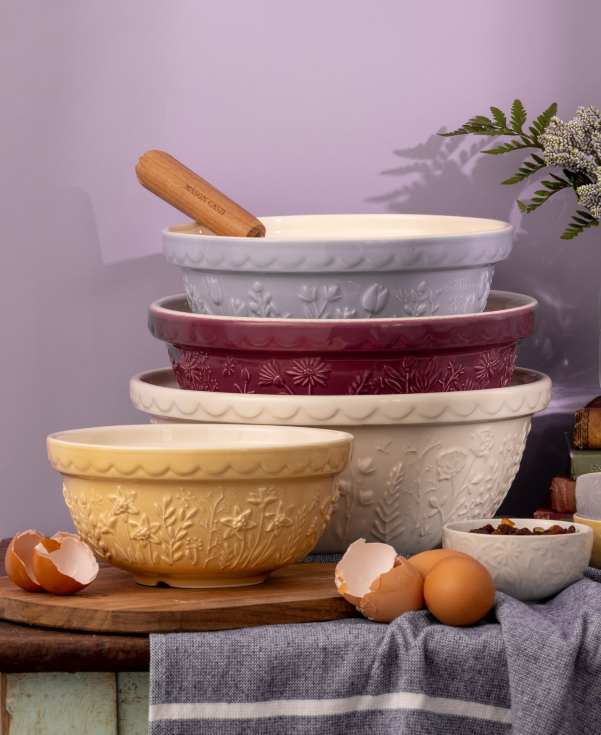 Mason Cash In The Meadow Set Of 3 Mixing Bowls In Multi