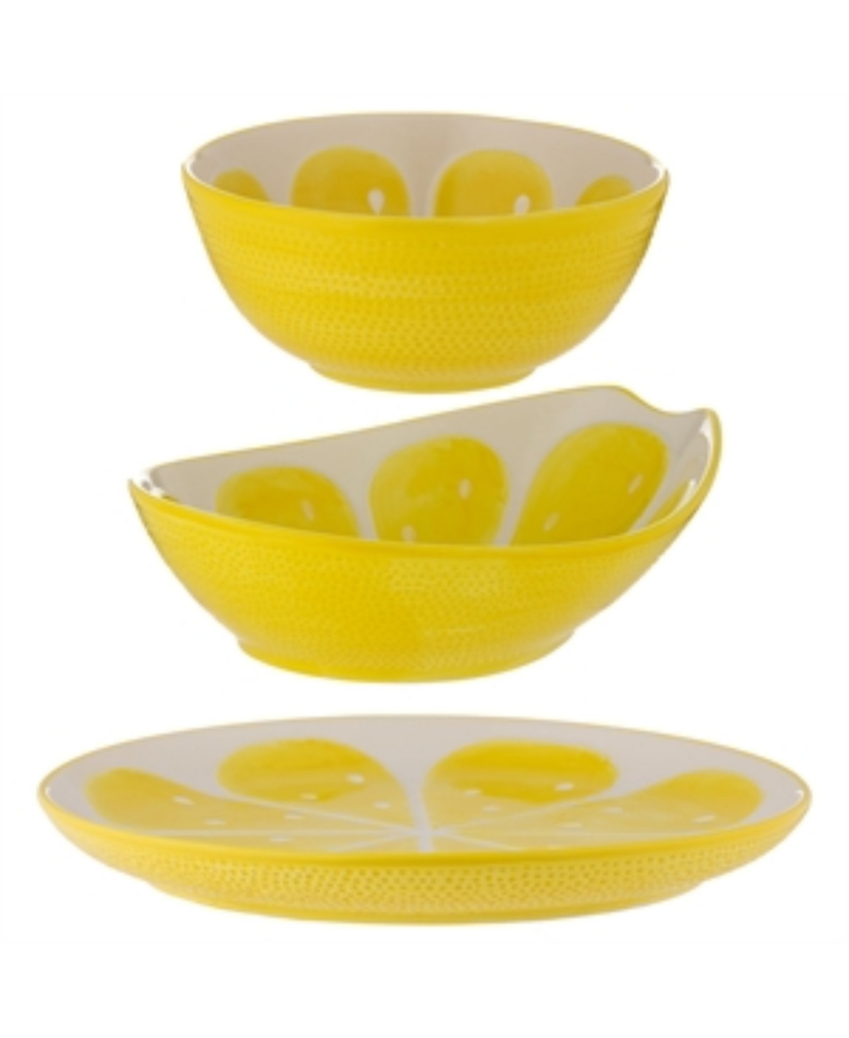 TYPHOON WORLD FOODS 3 PIECE LEMON SERVING SET 
