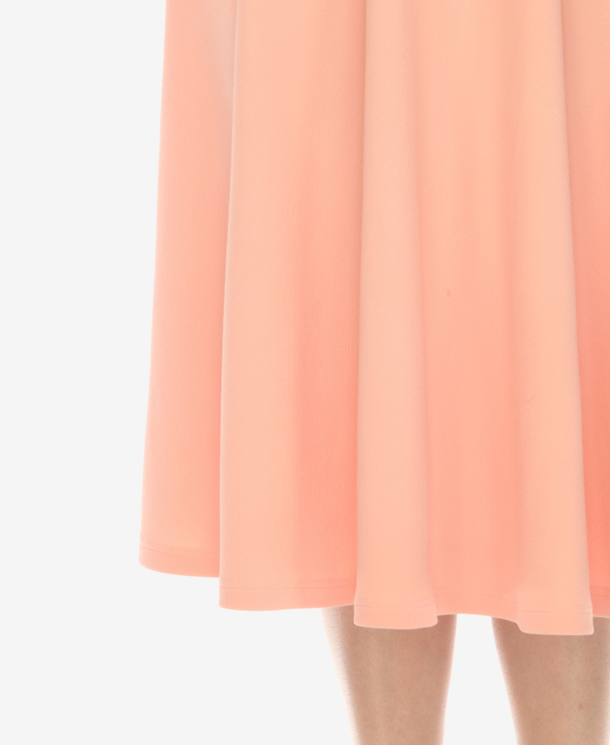 White Mark Women's Flared Skirt With Pockets In Peach