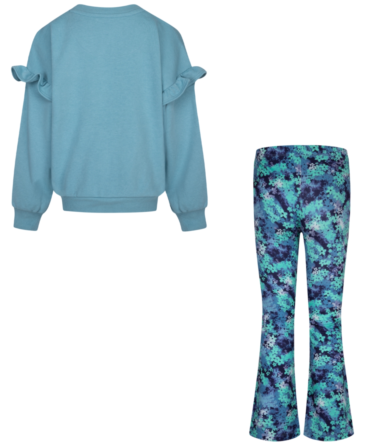 Nike Little Girls 2-Pc. Fresh Cut Ruffled Sweatshirt & Leggings Set - U90midnigh