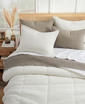 Home Mills Waffle Textured 3-Pc. Comforter Set, Full/Queen