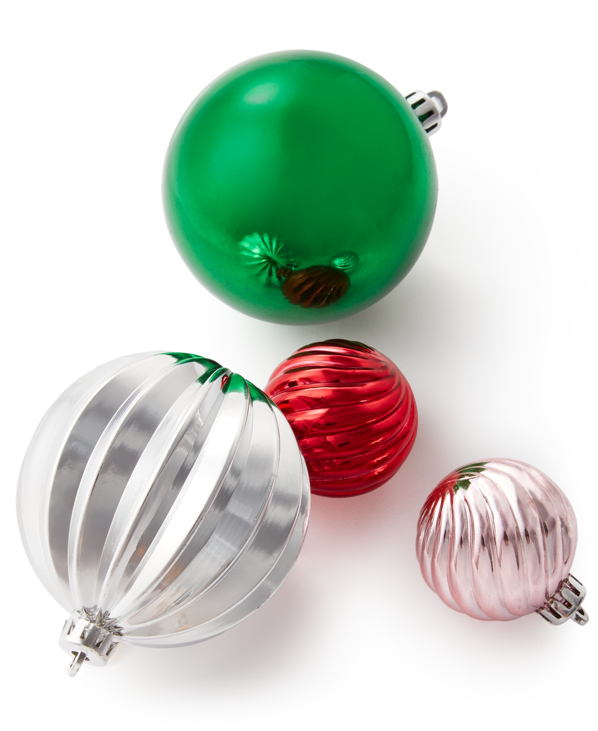 Holiday Lane Christmas Cheer Green Red White and Pink Ornaments, Set of 50, Created for Macy's