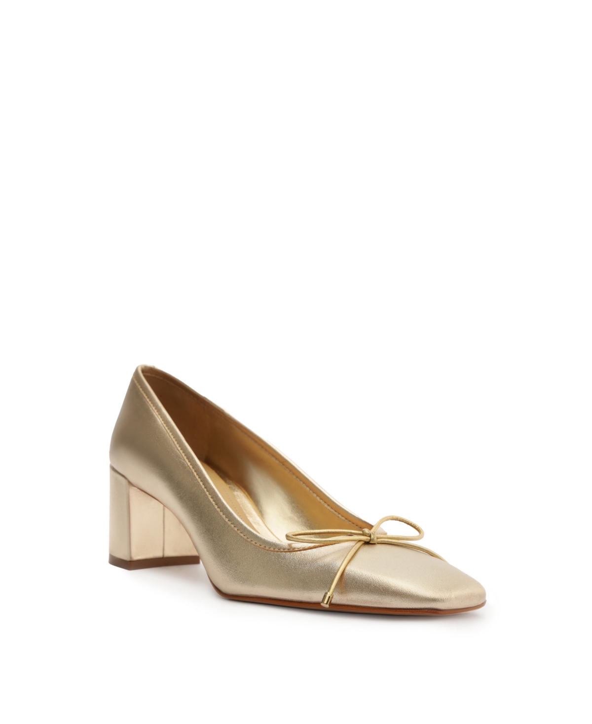 Shop Schutz Women's Arissa Square Toe Mid Block Pumps In Beige