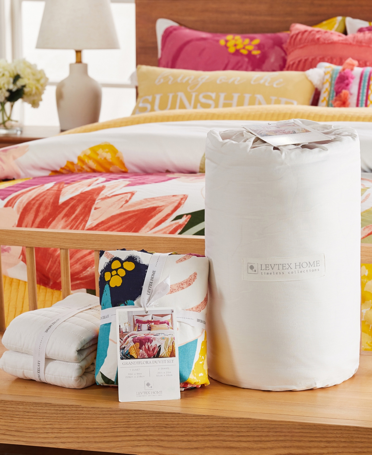 Levtex Grandiflora Reversible 3-Pc. Duvet Cover Set