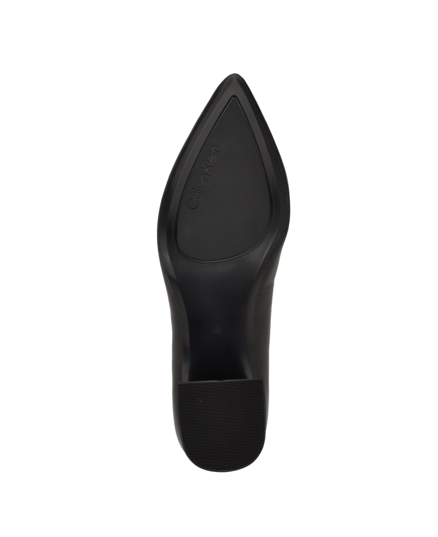 Женские туфли Calvin Klein Lenott Pointy Toe Block Heel, цвет: Чёрный кожаный — фото 5