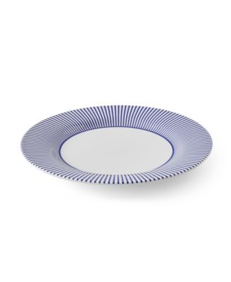 Blue Italian Steccato Dinner Plates, Set of 4