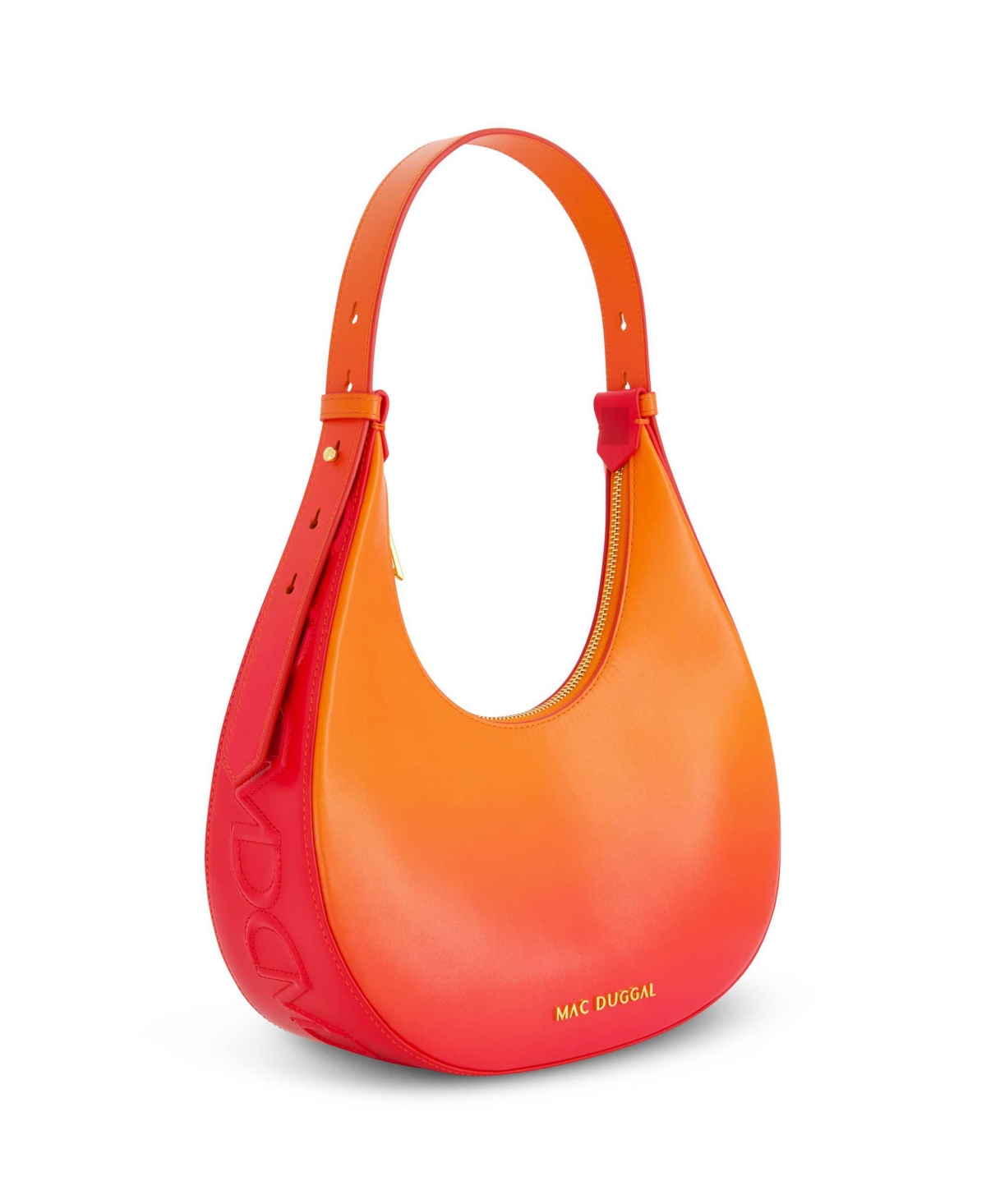 Ombre Leather Hobo Shoulder Bag - Sunset ombre