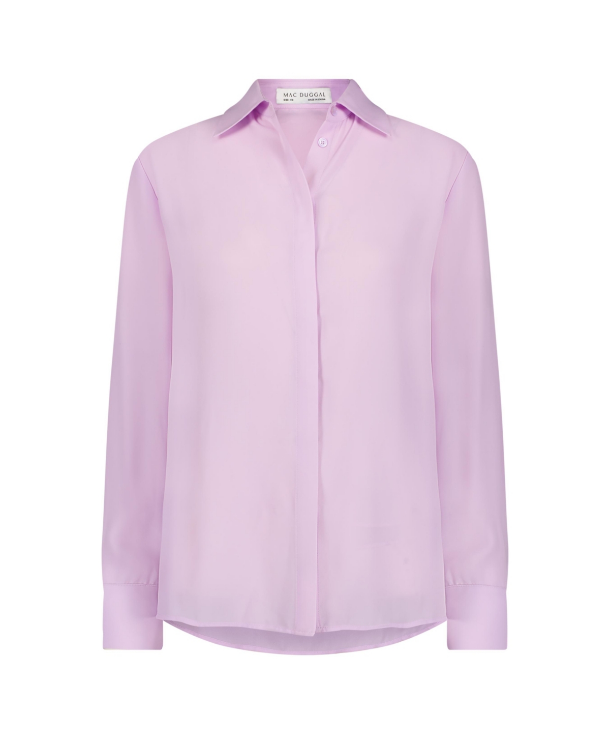 Women's Classic Georgette Button Up Shirt - Orchid