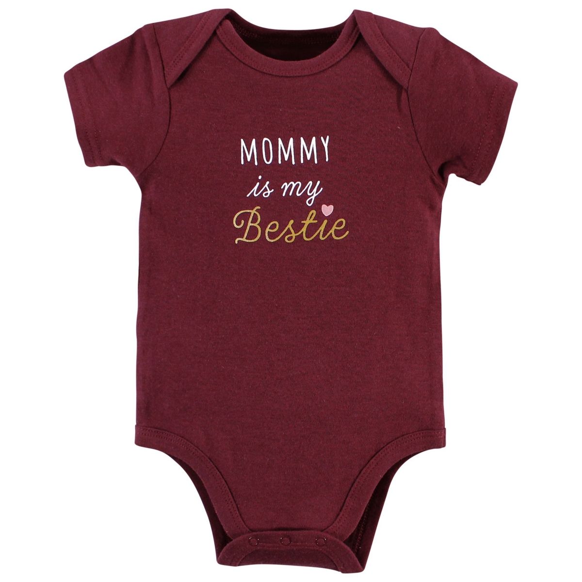 Hudson Baby Baby Girls Cotton Bodysuits,- Mommy my bestie