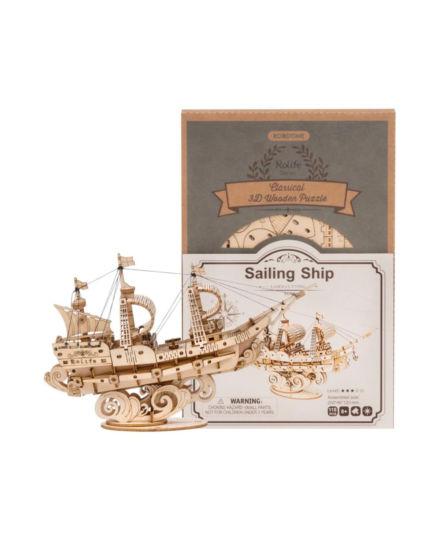 Детский конструктор Flash Popup Sailing Ship 118-Piece Building Set, Ages 8+, цвет: Open Miscellaneous — фото 3