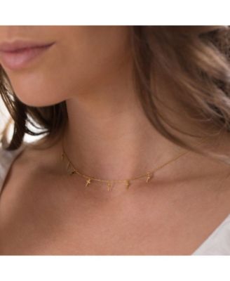 Sterling Silver 18k Gold Plated Brianna Cross Necklace Holiday Gift Idea