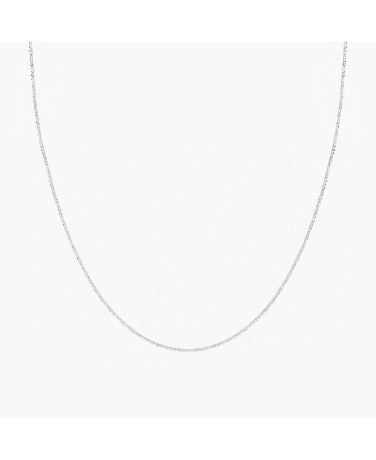 Lydia Basic Box Chain Necklace - Silver