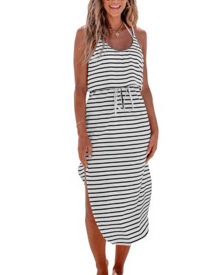 reformation black long sleeve dress Safari Solana Sleeveless Tiered Maxi Dress main image 1