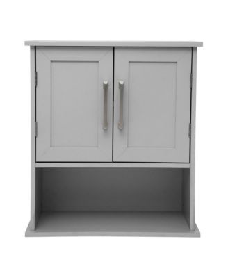 21.5"W Adjustable Cabinet Shelf, Lower Open Shelf, And Magnetic Closure Doors Wall Mounted Bathroom Medicine Cabinet