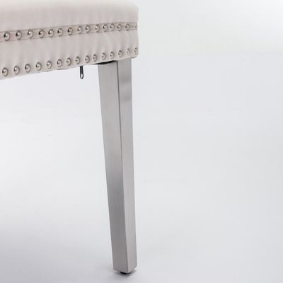  Contemporary Velvet Dining Chairs, Set of 2