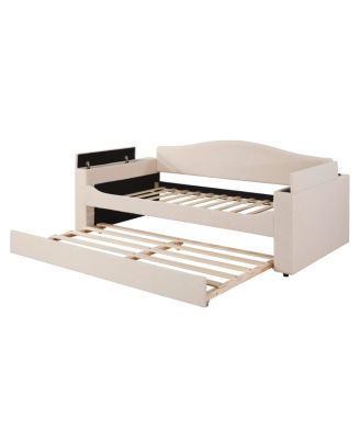 Teddy Fleece Upholstered Daybed with Bluetooth Audio System