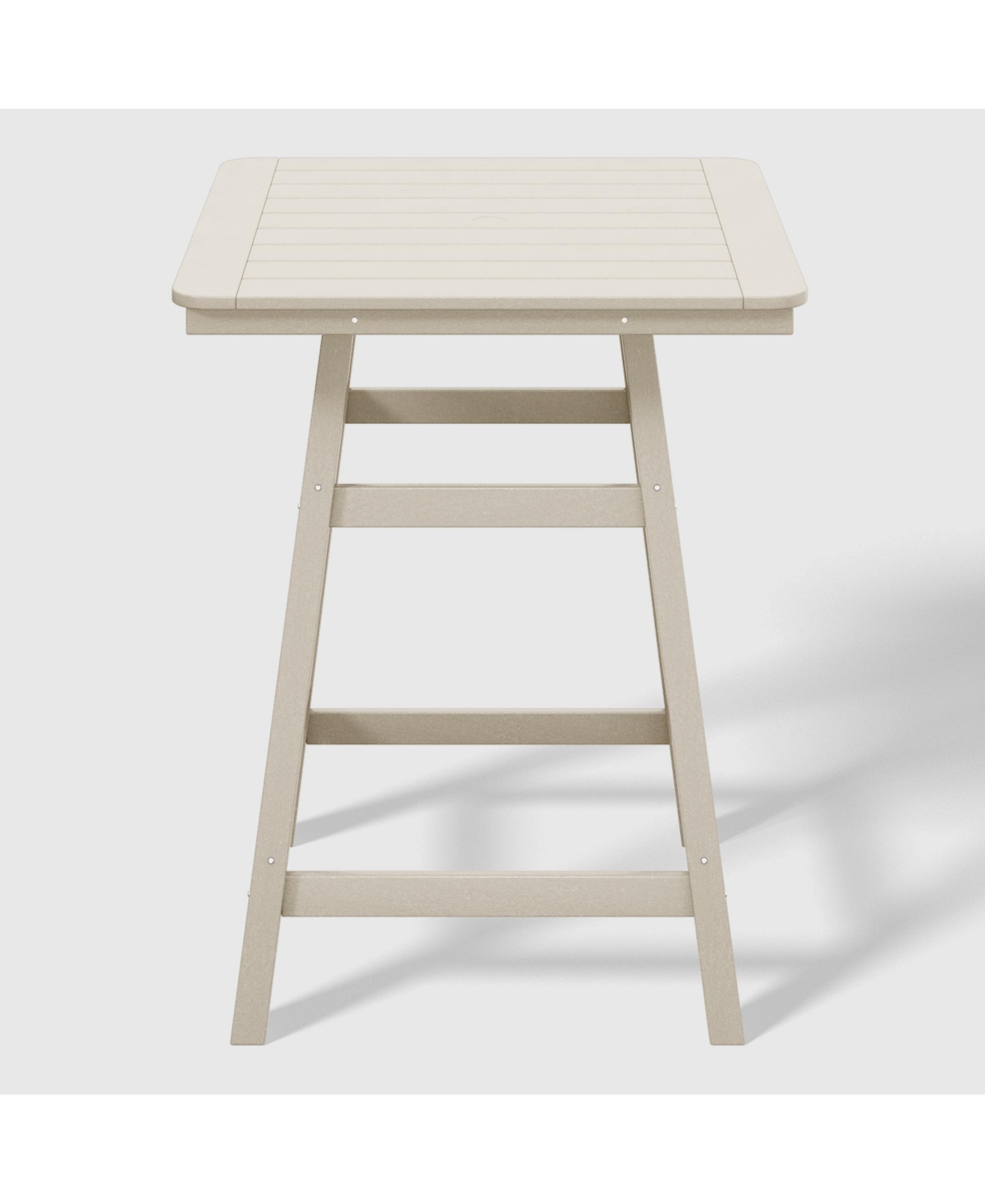 WestinTrends Square Outdoor Patio Counter High Bistro Bar Table With Umbrella Hole
